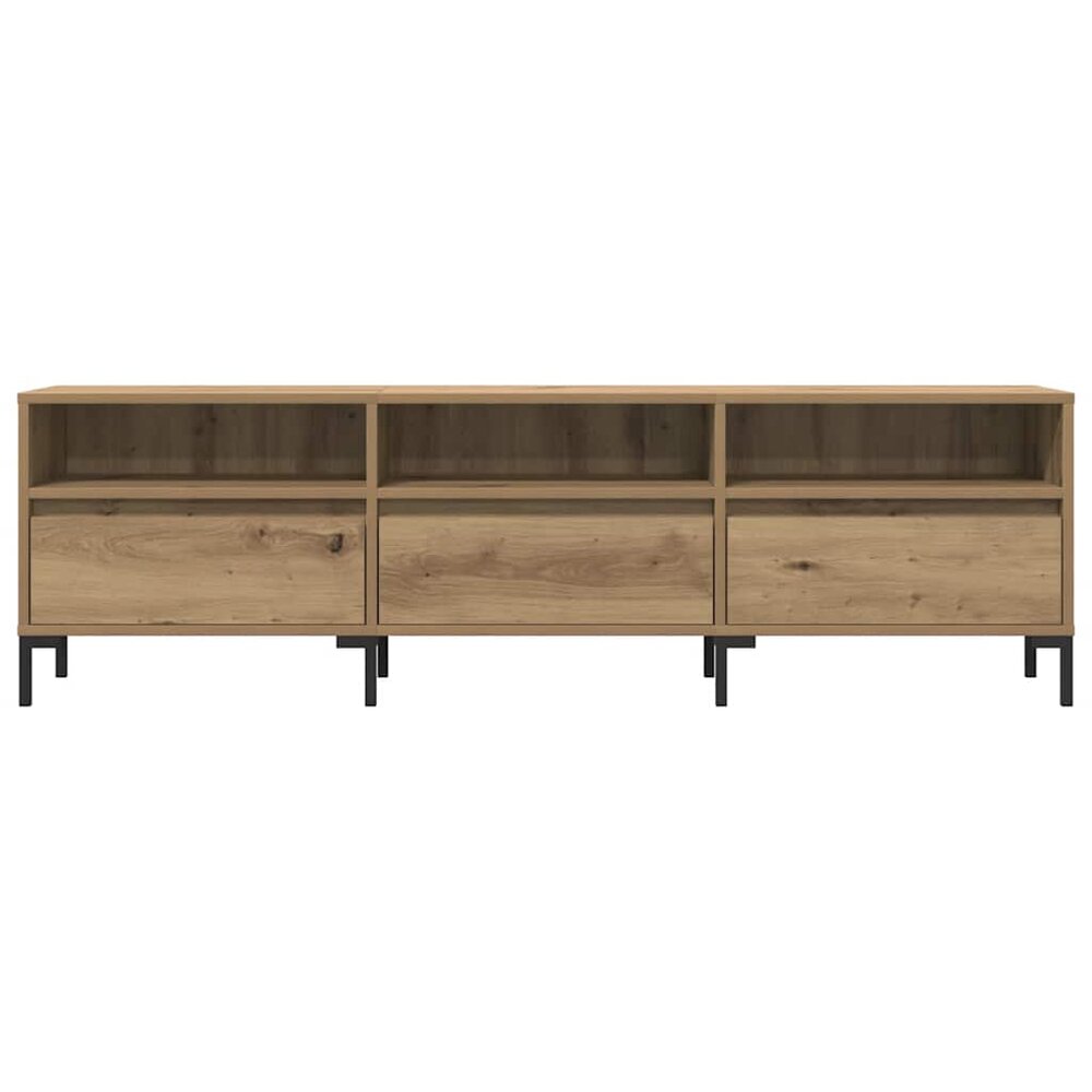 Tv-meubel 150x30x44,5 cm bewerkt hout artisanaal eikenkleur