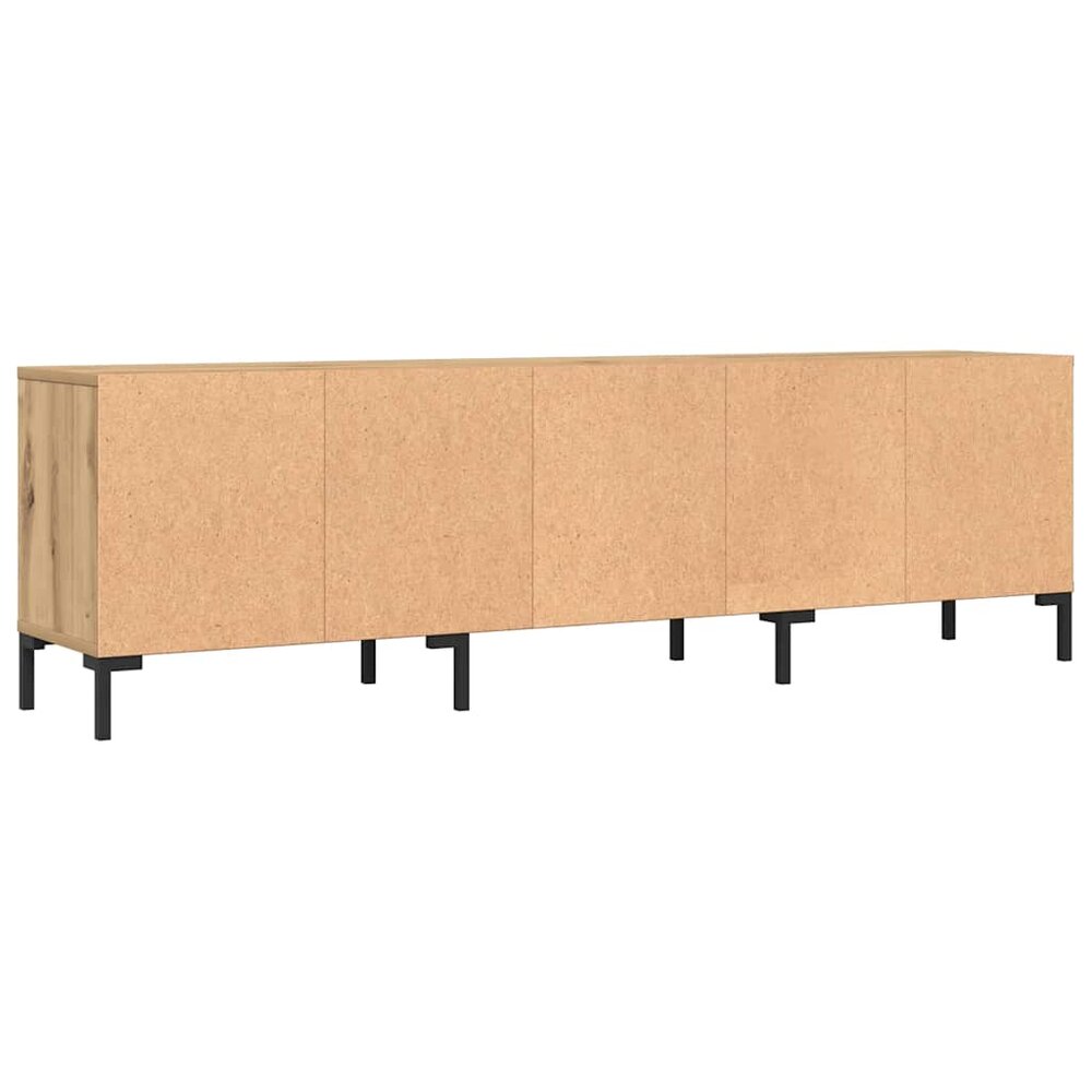 Tv-meubel 150x30x44,5 cm bewerkt hout artisanaal eikenkleur