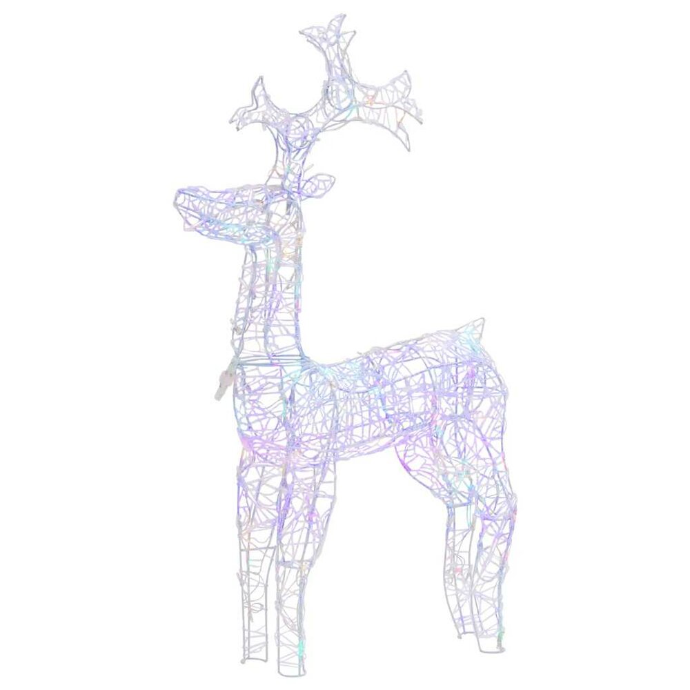 Kerstversiering rendier 90 LED&#039;s 60x16x100 cm acryl