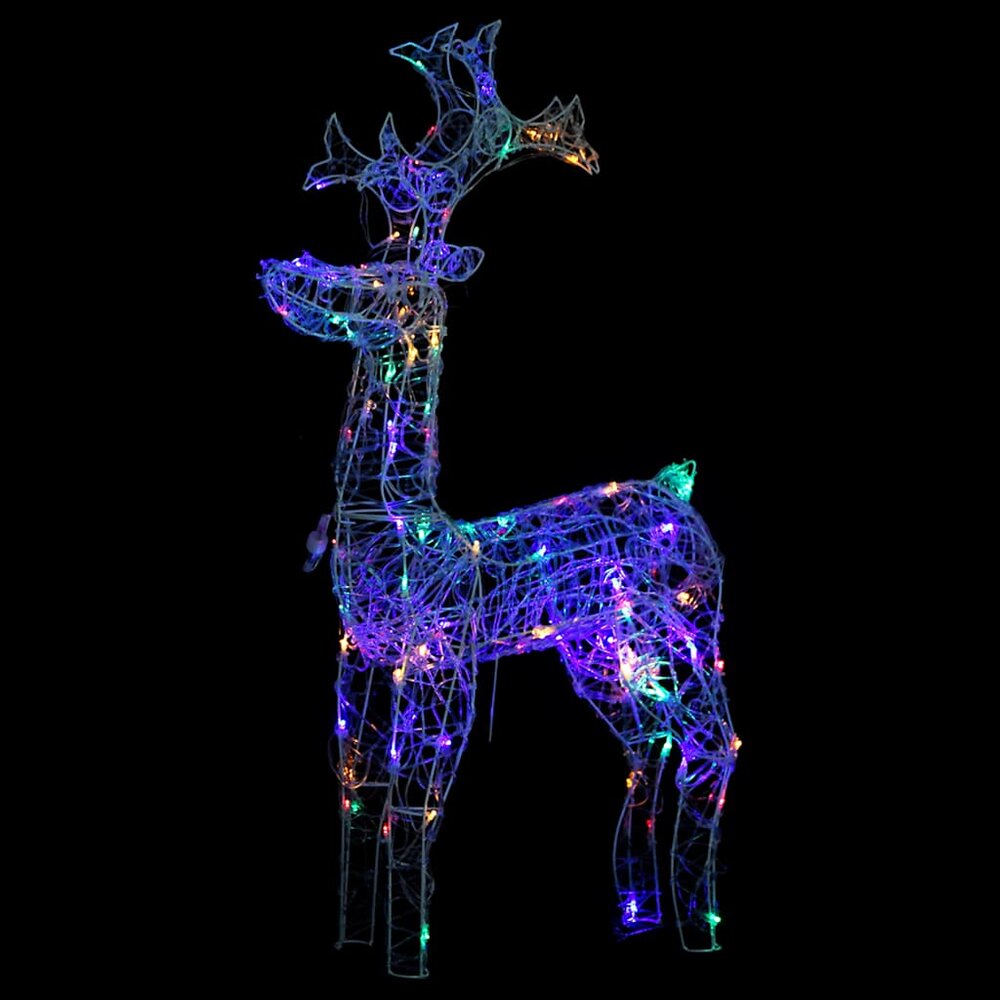 Kerstversiering rendier 90 LED&#039;s 60x16x100 cm acryl