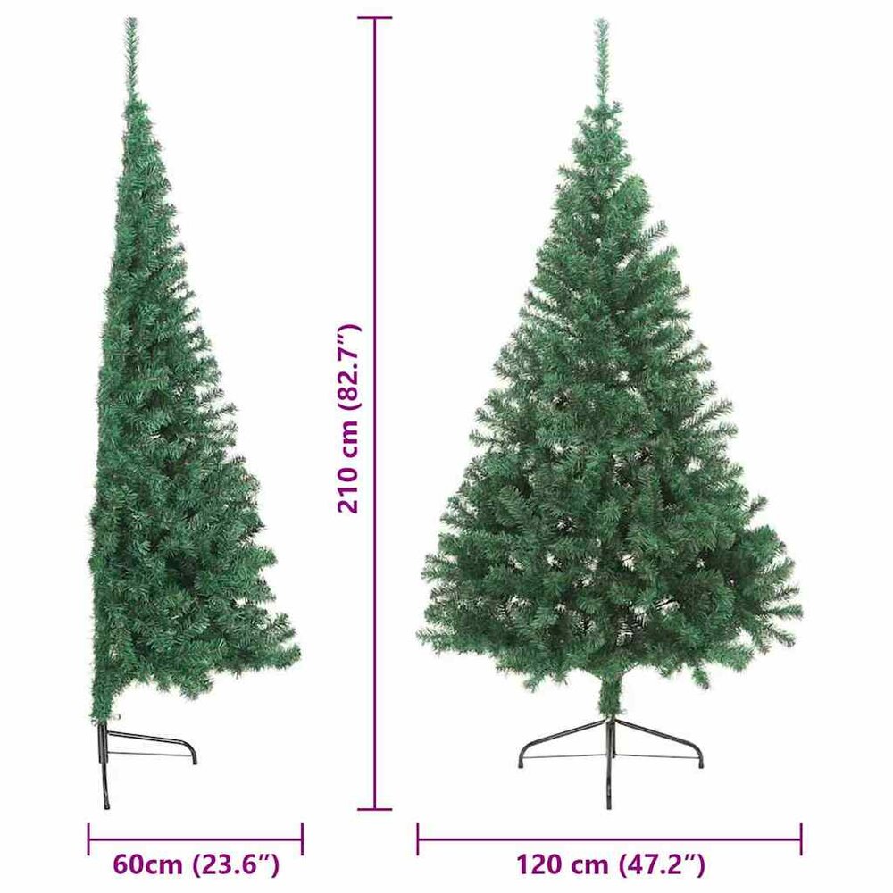 Kunst Kerstboom met verlichting met 300 LED Groen 210 cm PVC
