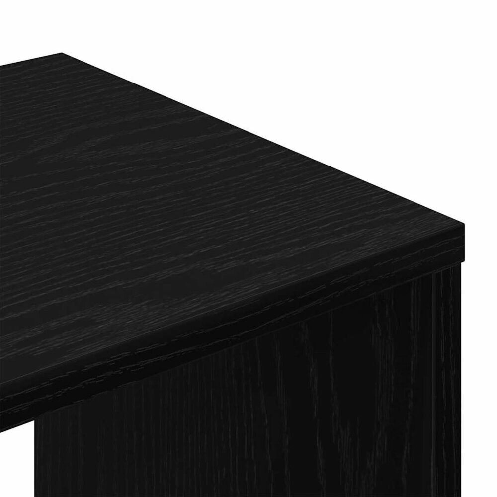 TV-kast 2 stuks Zwart 100 x 30 x 30 cm Bewerkt hout