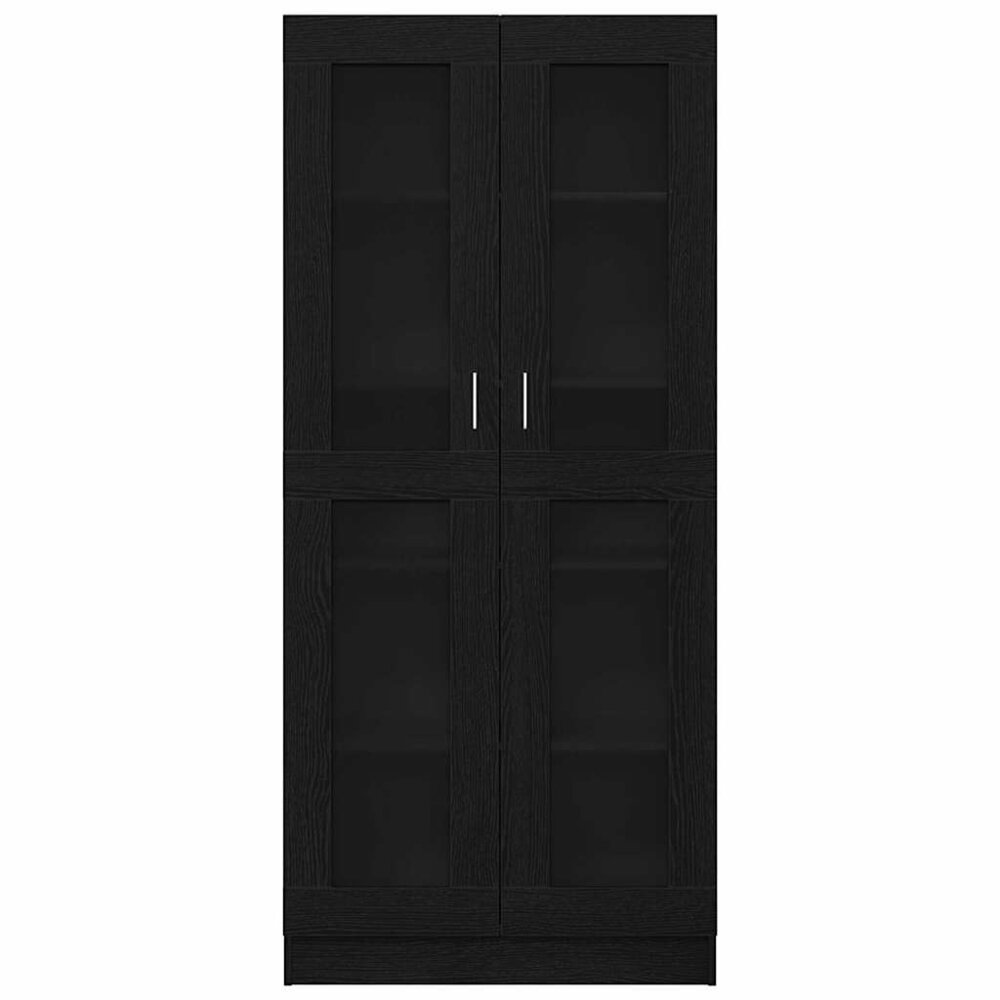 Boekenkast Mario Zwart eiken 82,5 x 30,5 x 185 cm hout