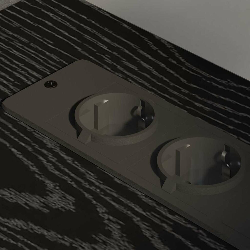 Kantoor kast met oplaadstation Zwart eiken 61 x 46 x 67 cm