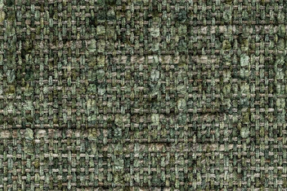 Eetkamerstoel Claes SET 2 stoelen groene stof met bruine poten