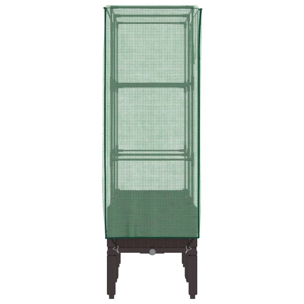 Plantenbak op pootjes met kashoes 80x40x140 cm rattanlook