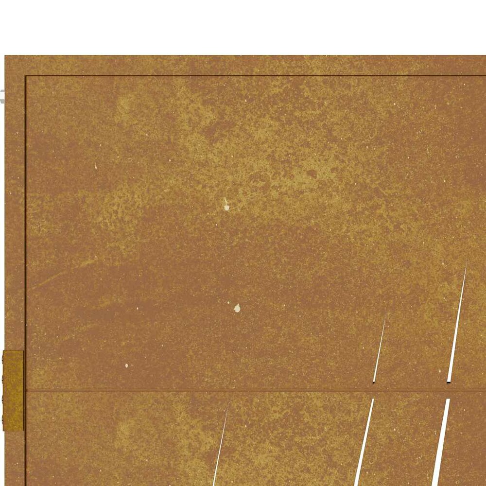 Tuinpoort - tuindeur bruin design gras 100x200 cm cortenstaal