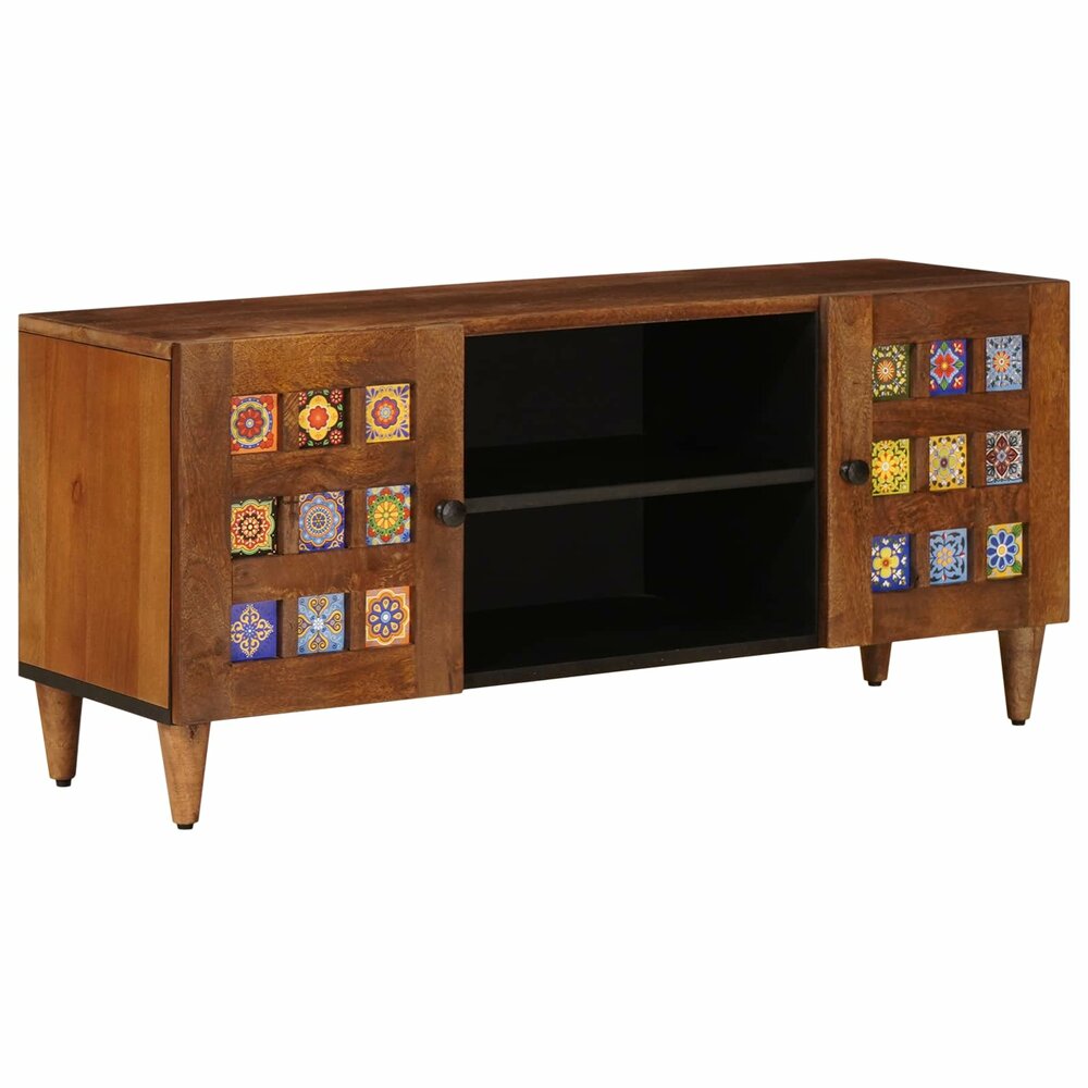 TV-kast Brian 105 x 33 x 46 cm Massief Mango Hout bruin