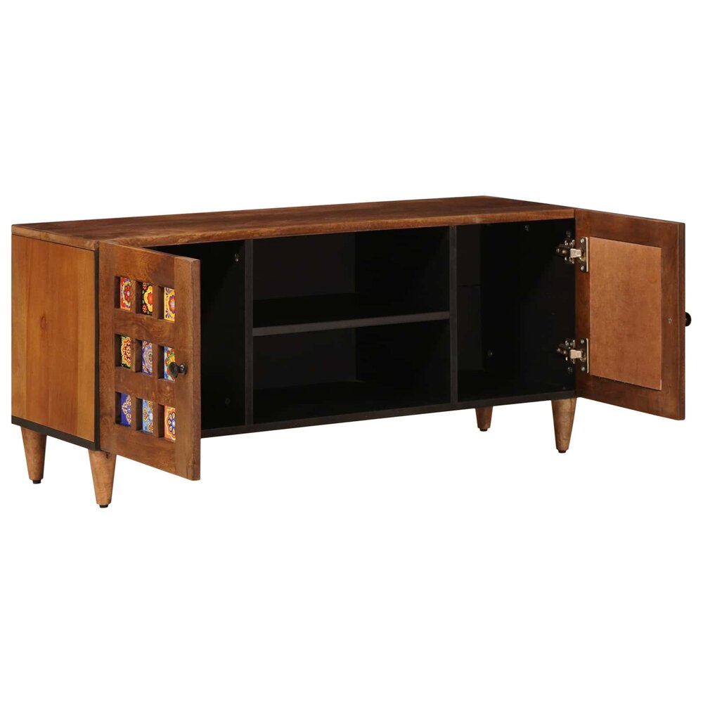 TV-kast Brian 105 x 33 x 46 cm Massief Mango Hout bruin