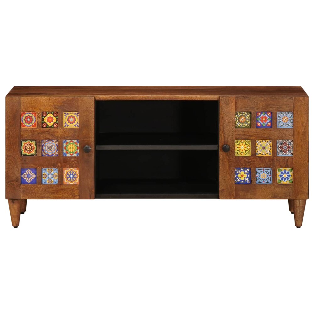 TV-kast Brian 105 x 33 x 46 cm Massief Mango Hout bruin