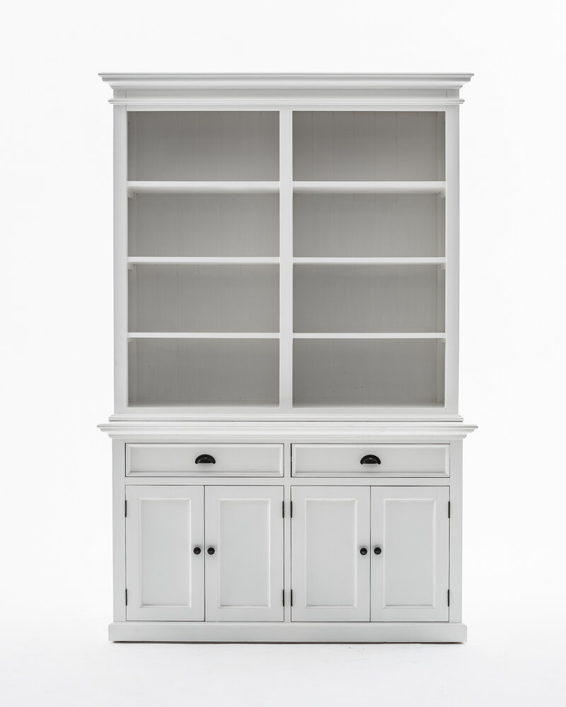 NovaSolo Boekenkast Halifax Hutch - Wit Mahoniehout - 220x145cm