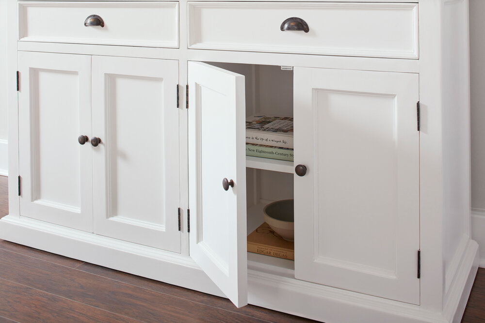 NovaSolo Boekenkast Halifax Hutch - Wit Mahoniehout - 220x145cm