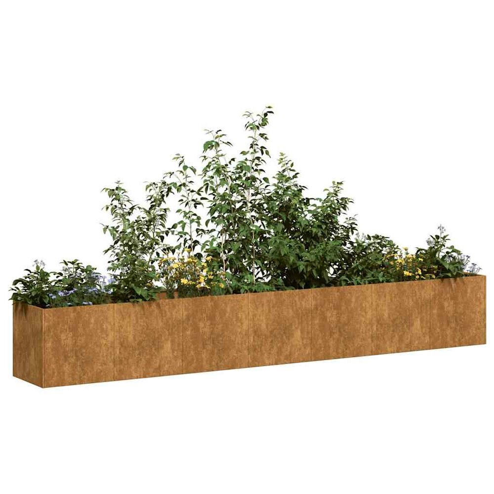 Plantenbak Armin roestig 280x40x40 cm weervast cortenstaal
