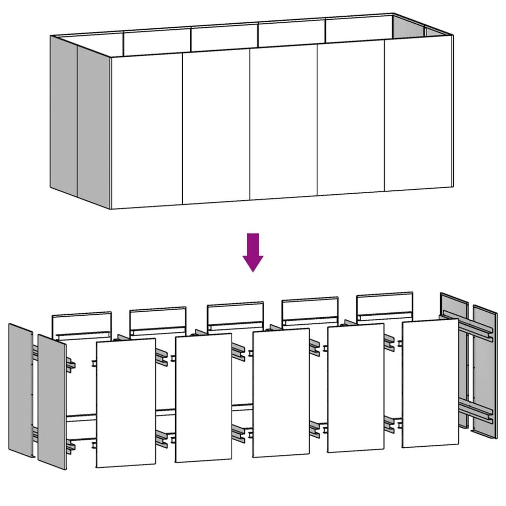 Plantenbak Miso verhoogd 200x80x80 cm cortenstaal