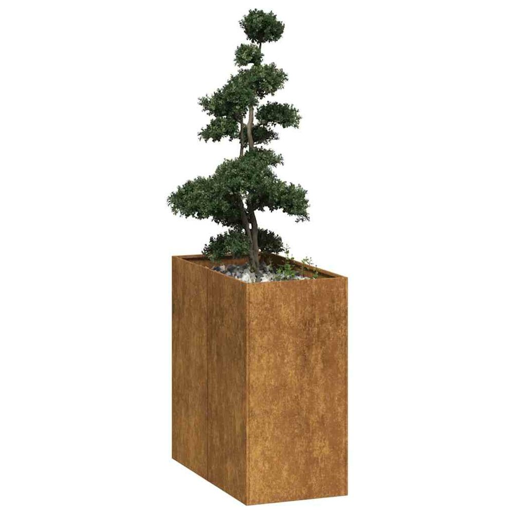 Plantenbak Memo roestig 40x80x80 cm weervast cortenstaal
