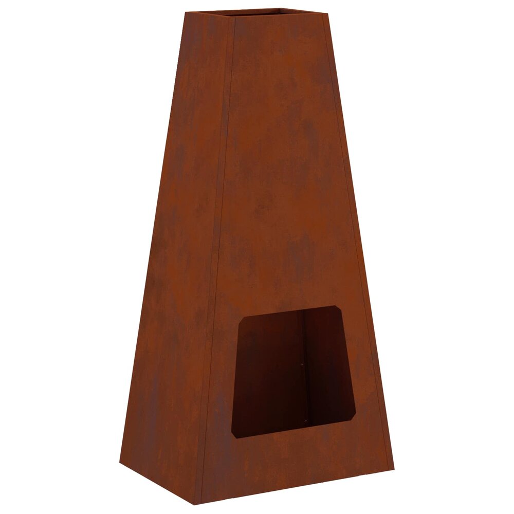 Vuurkorf Otto Bruin tuinhaard 50 x 35 x 100 cm Cortenstaal