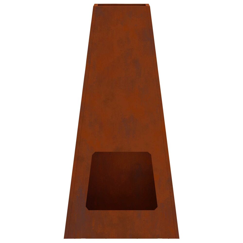 Vuurkorf Otto Bruin tuinhaard 50 x 35 x 100 cm Cortenstaal