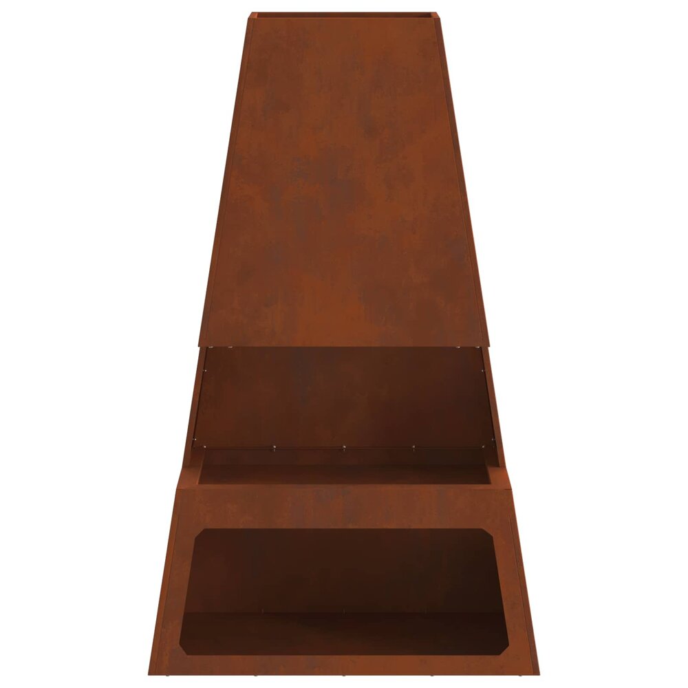 Vuurkorf Hero Bruin 60 x 35 x 100 cm Cortenstaal tuinhaard
