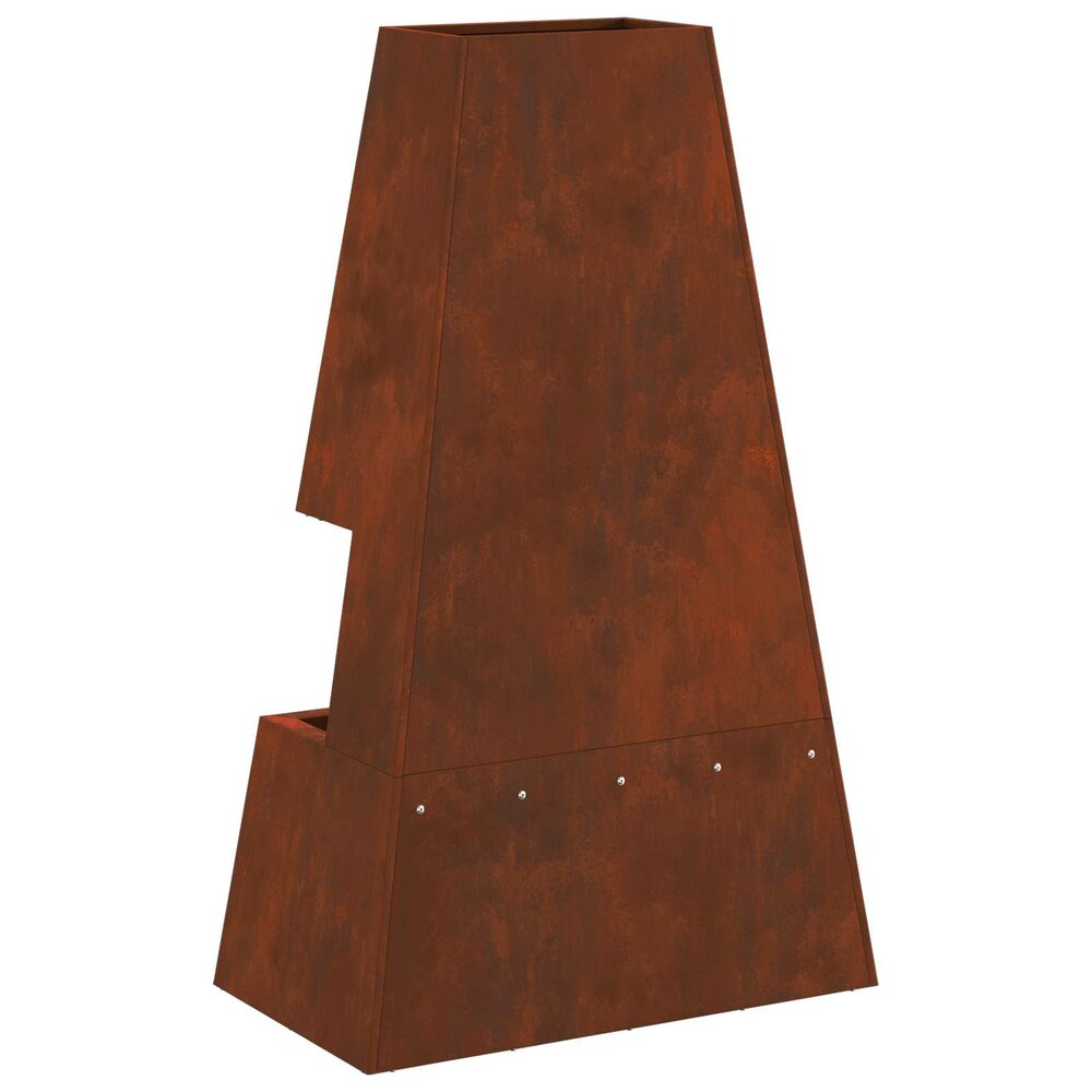 Vuurkorf Hero Bruin 60 x 35 x 100 cm Cortenstaal tuinhaard