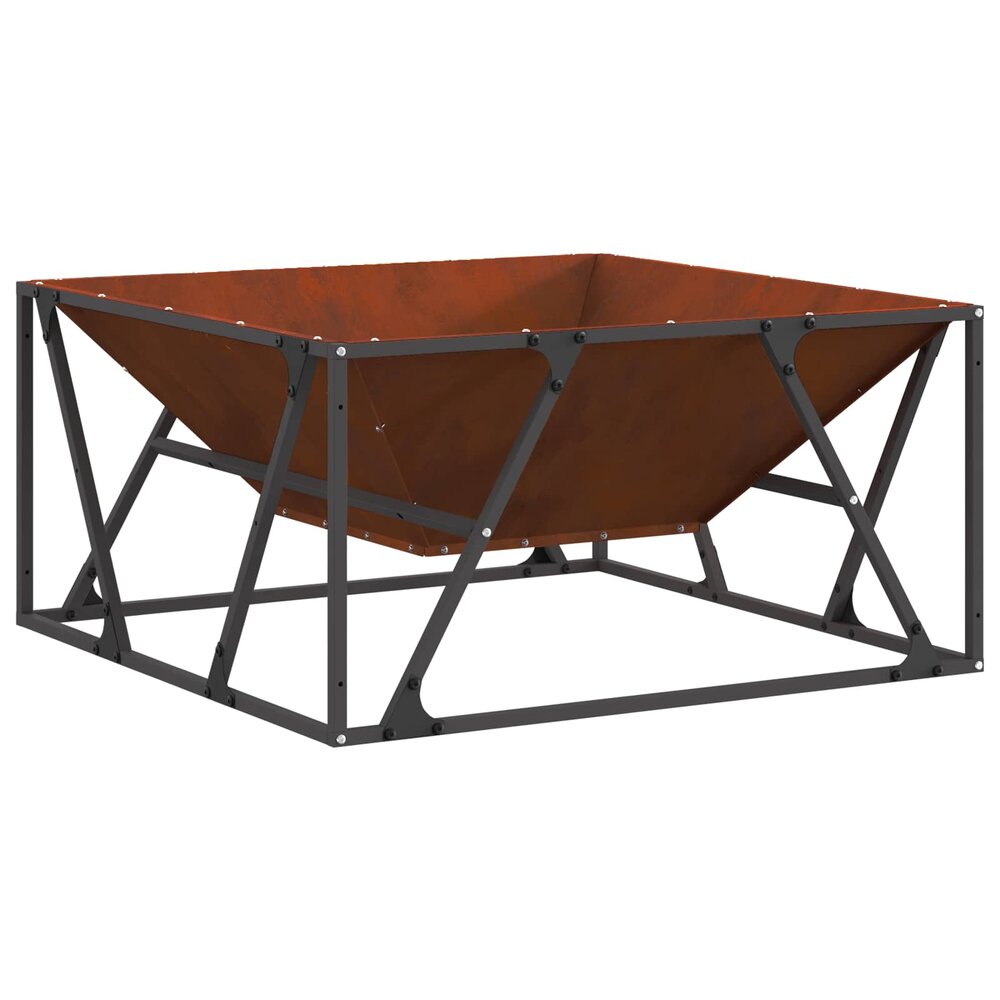 Vuurkorf Trax Bruin 80 x 80 x 40 cm Cortenstaal tuinhaard