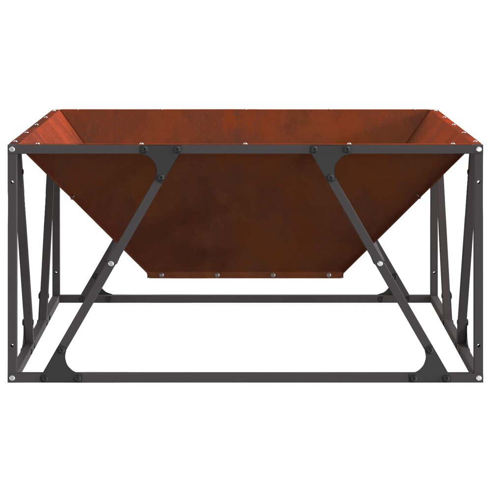 Vuurkorf Trax Bruin 80 x 80 x 40 cm Cortenstaal tuinhaard