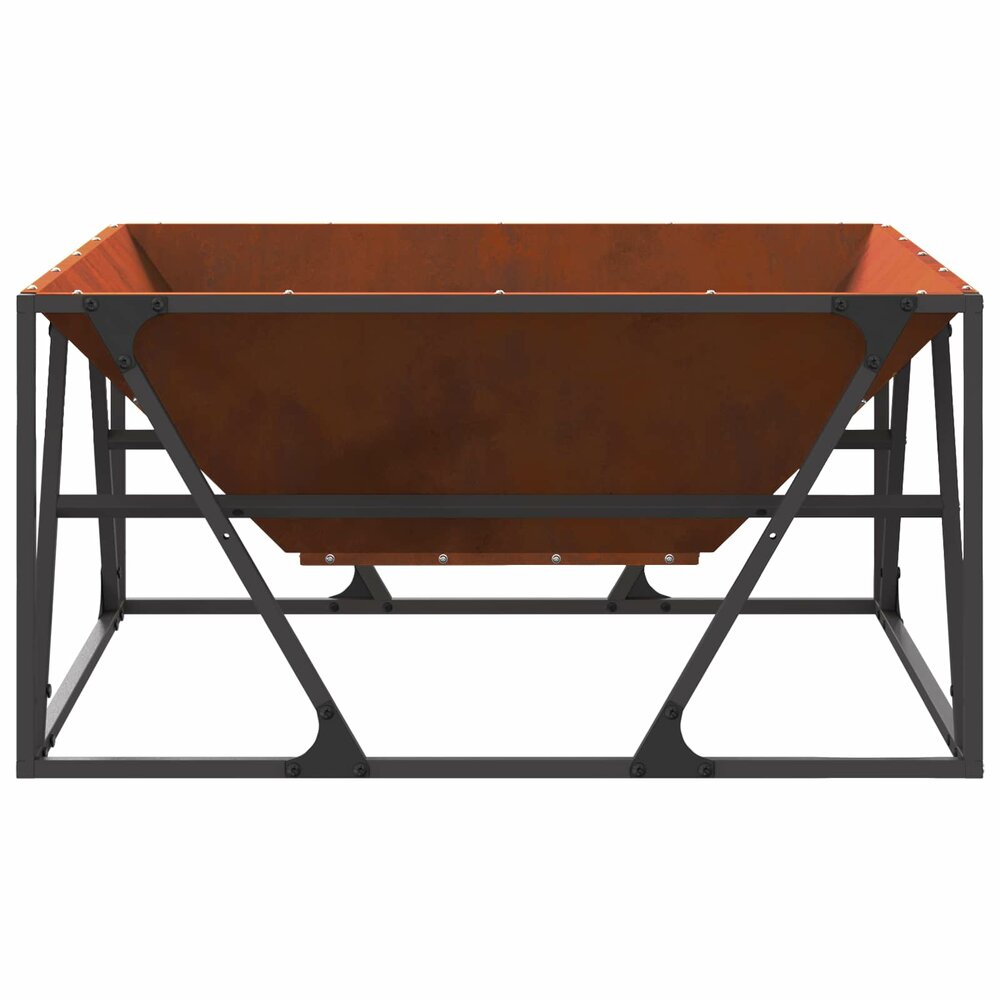 Vuurkorf Trax Bruin 80 x 80 x 40 cm Cortenstaal tuinhaard