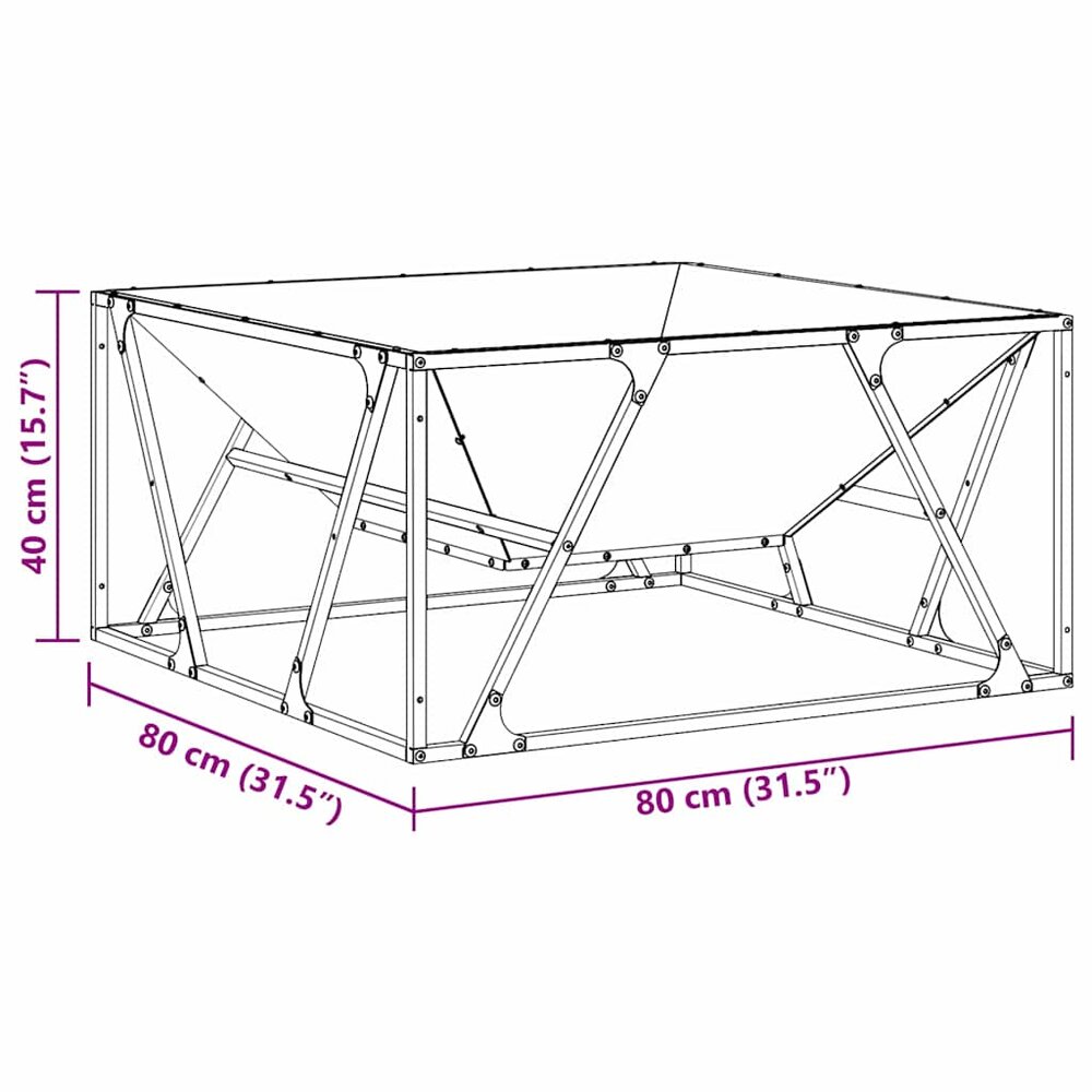 Vuurkorf Trax Bruin 80 x 80 x 40 cm Cortenstaal tuinhaard