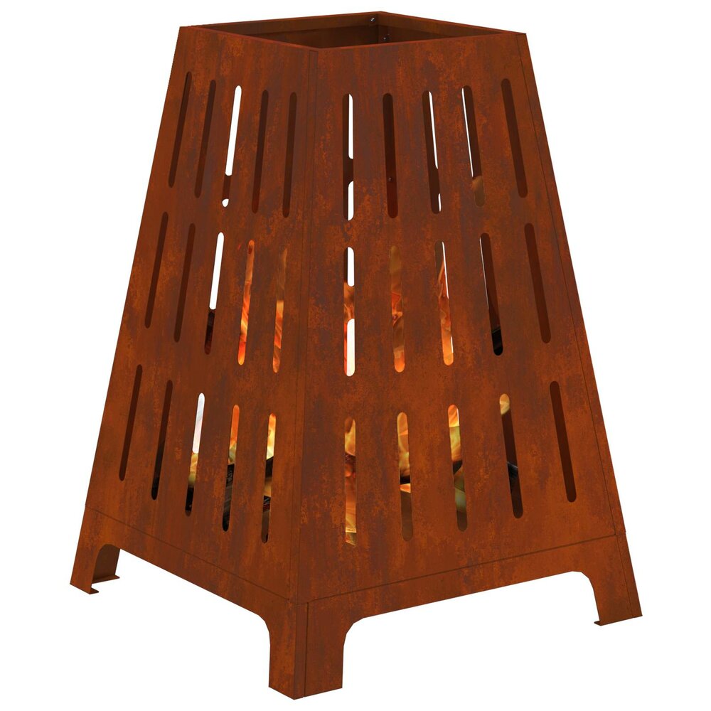 Vuurkorf Corps Bruin 50 x 50 x 70 cm Cortenstaal tuinhaard