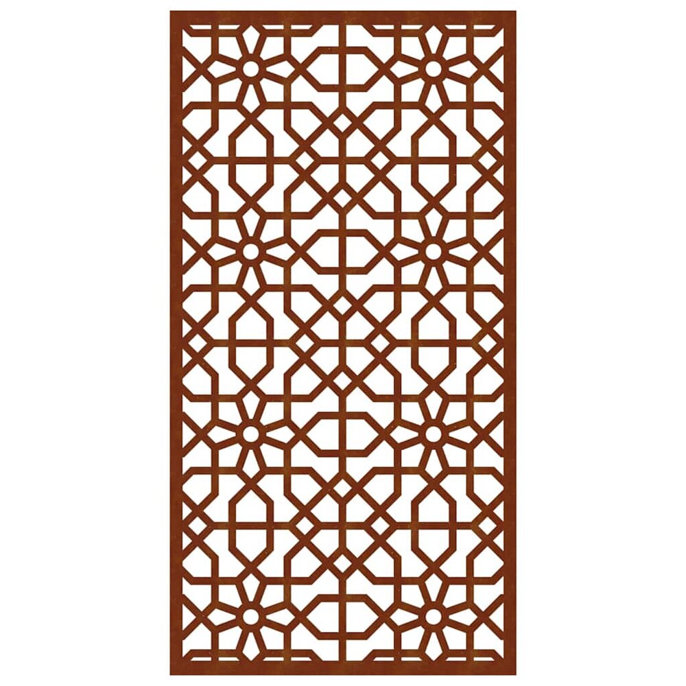 Wanddecoratie paneel tuin Moors ontwerp 105x55 cm cortenstaal