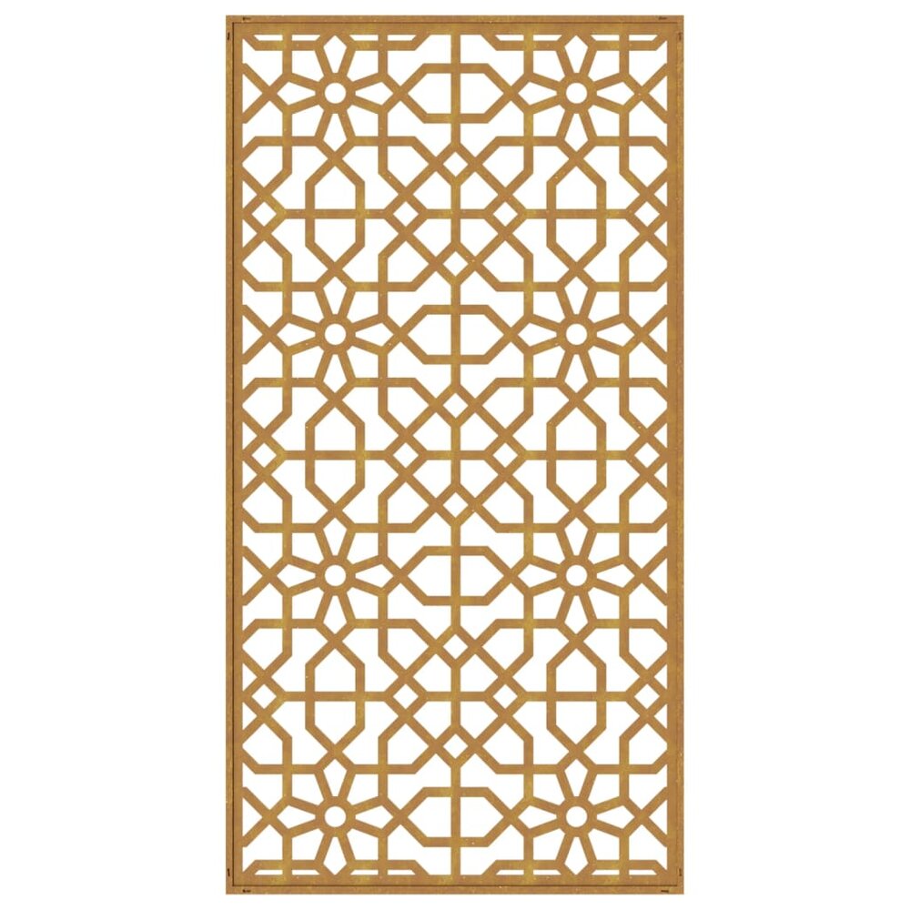 Wanddecoratie paneel tuin Moors ontwerp 105x55 cm cortenstaal