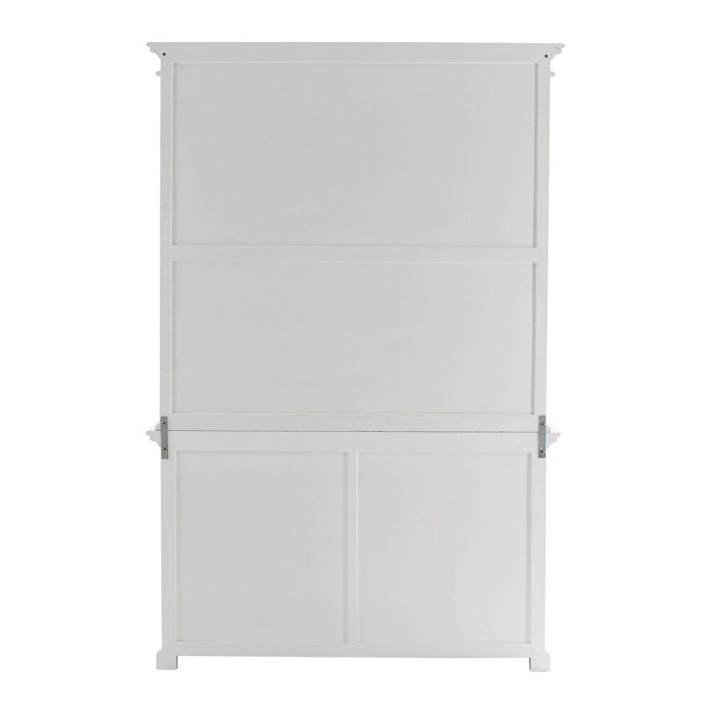 NovaSolo Halifax Hutch Boekenkast &ndash; Wit Mahoniehout &ndash; 220x145 cm