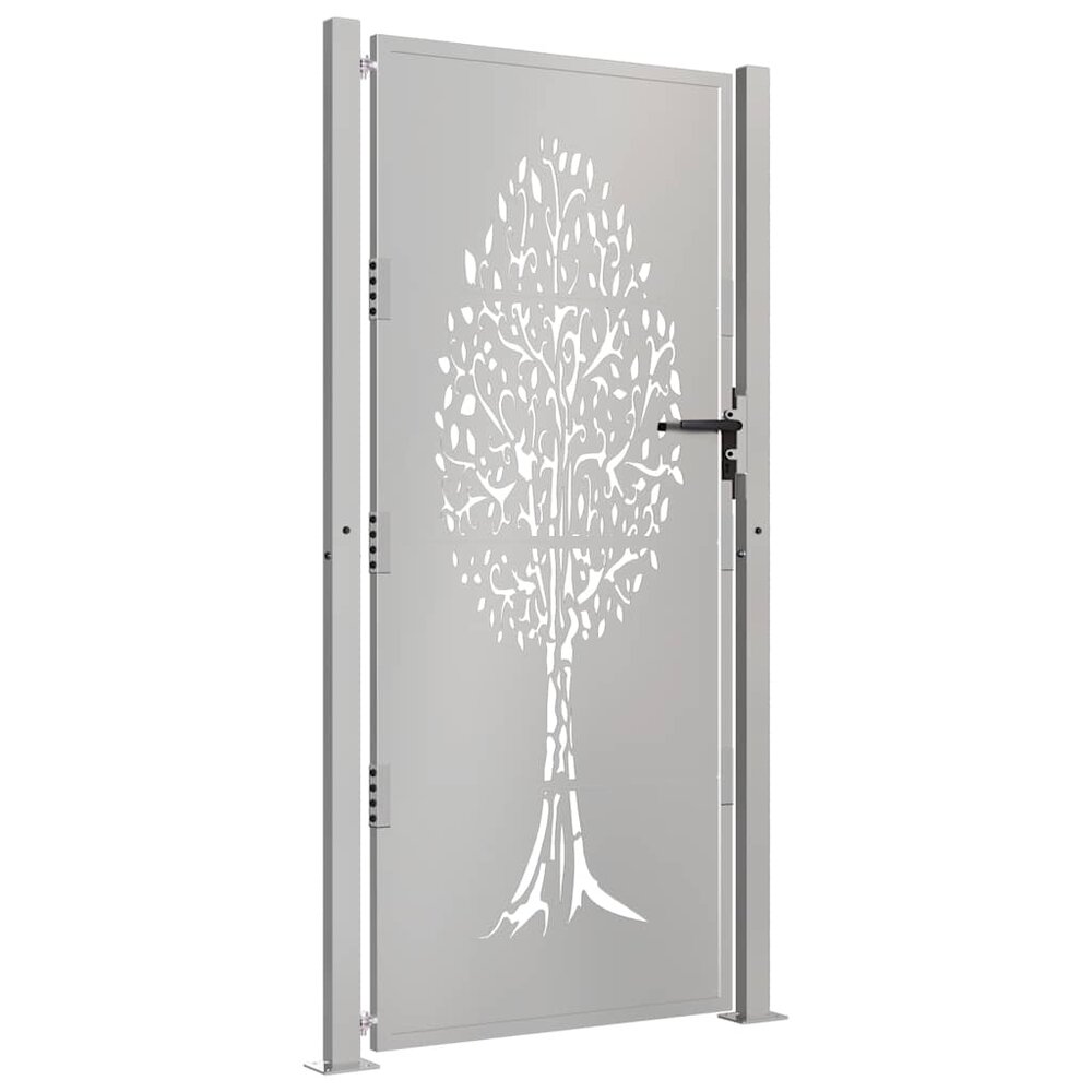 Tuinpoort Alexis 100x200 cm cortenstaal boom ontwerp