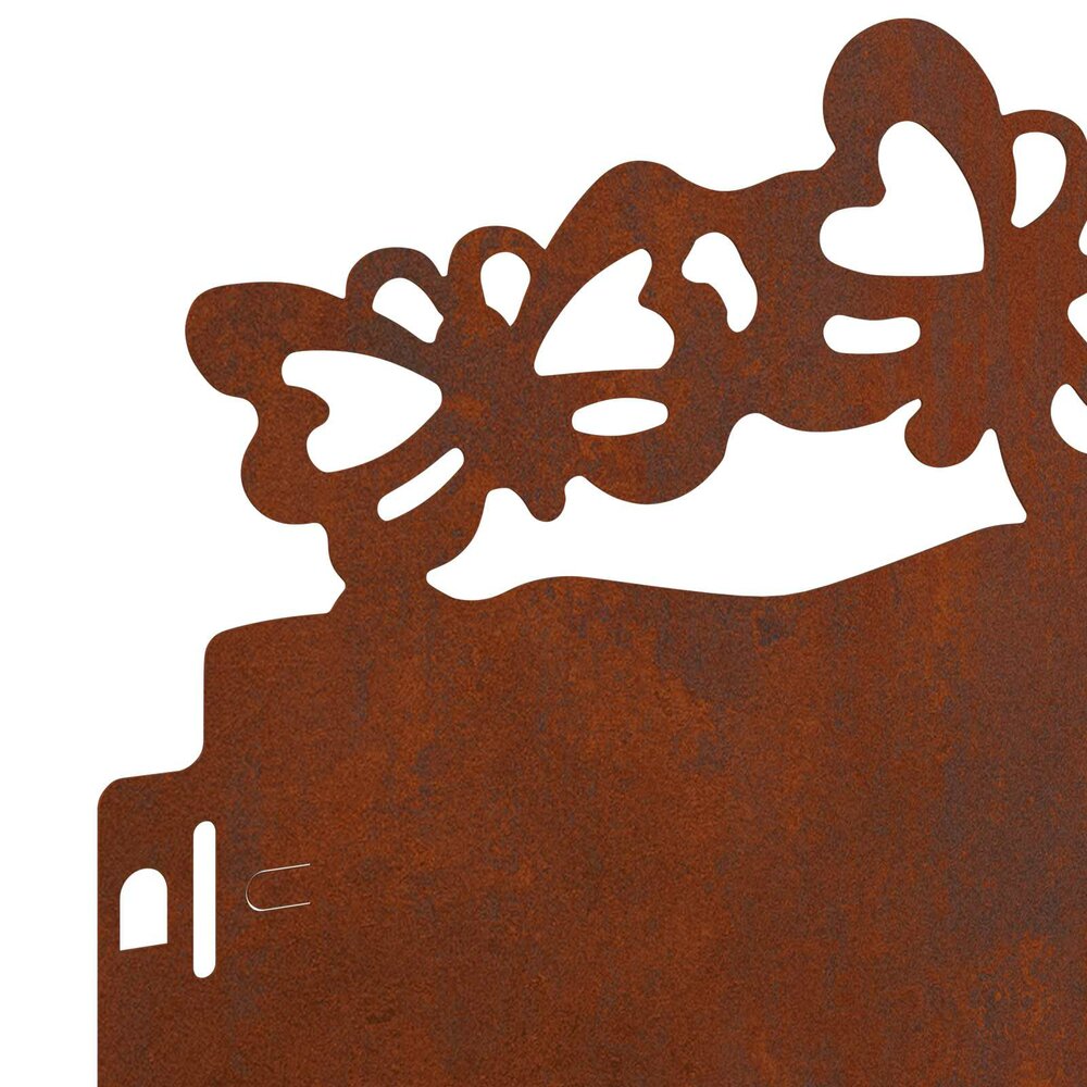 Gazonranden Vlinder SET 10 pcs Roestig 103 x22 cm Cortenstaal