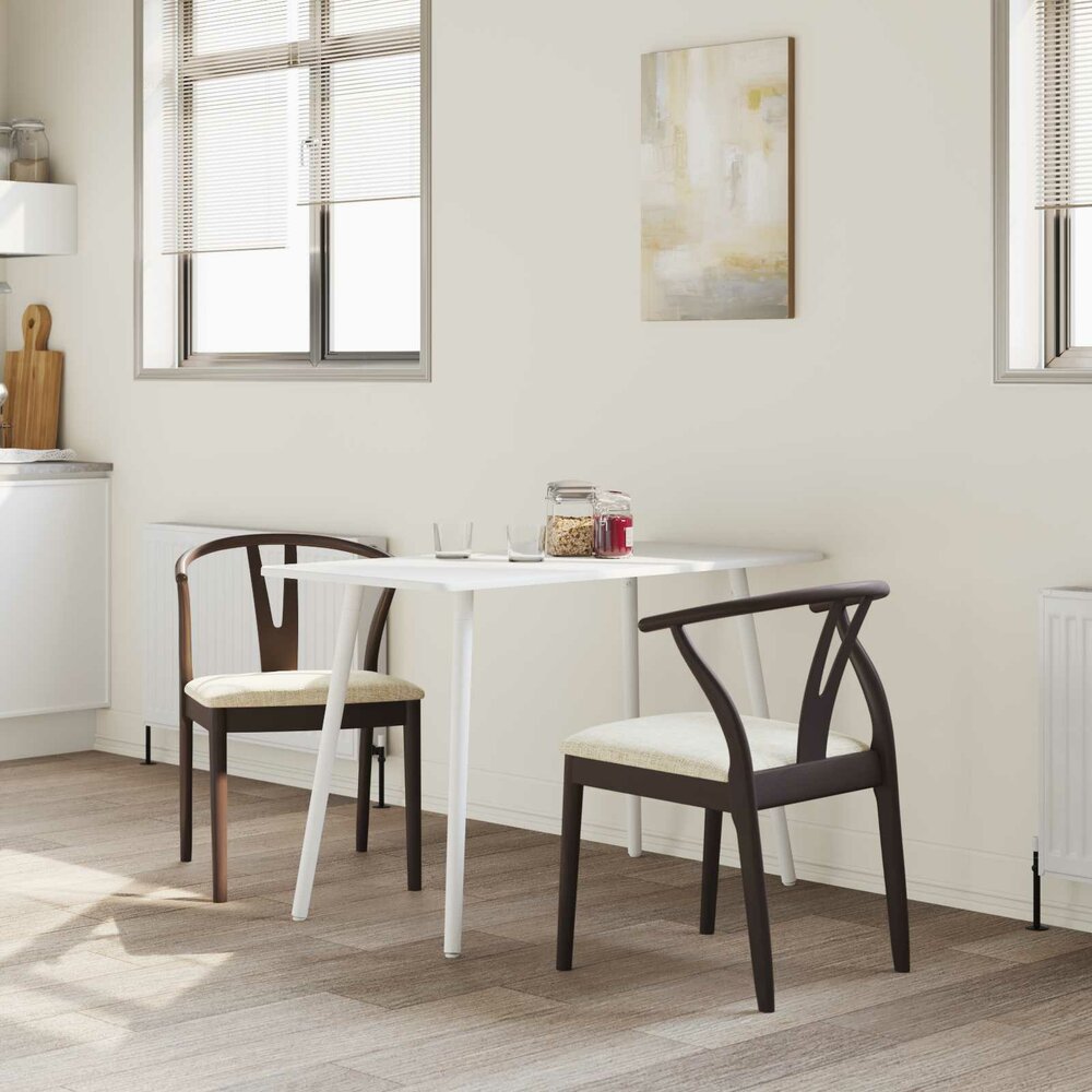 Eetkamerstoel Crescendo SET 2 pcs Lichtbruin en Lichte bekleding