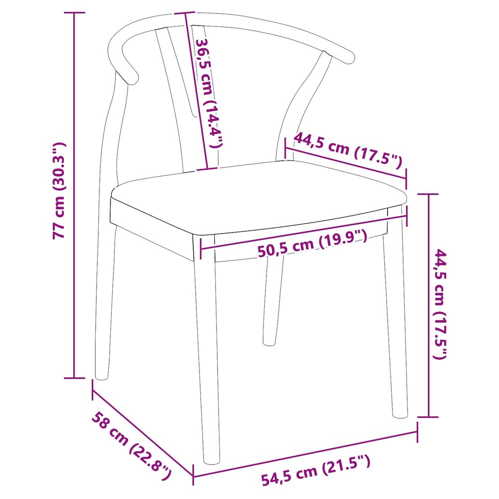 Eetkamerstoel Crescendo SET 2 pcs Lichtbruin en Lichte bekleding