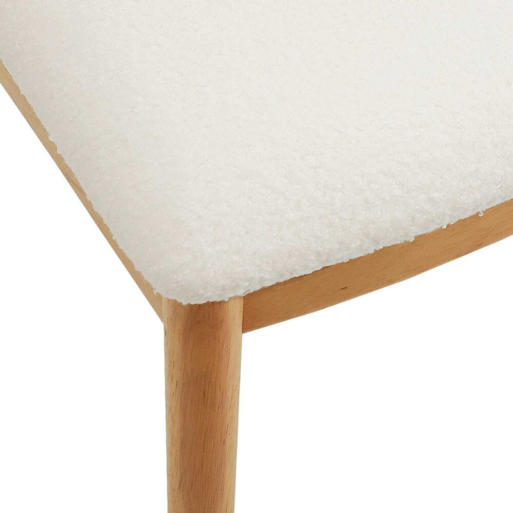 Eetkamerstoel Crescendo SET 2 st blank hout met witte bekleding