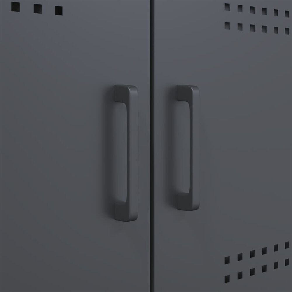 Dressoir Malmo 100,5x39x79 cm staal antracietkleurig