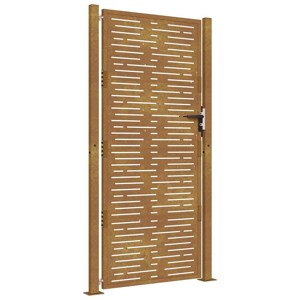 Tuinpoort 100x200 cm rechthoekig cortenstaal