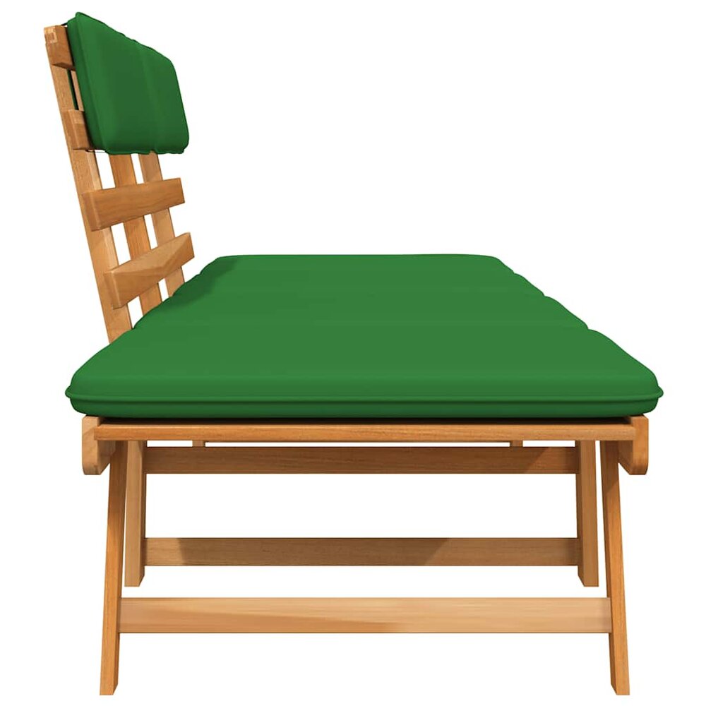 Tuinbank Flora met kussens 2-in-1 190 cm massief acaciahout