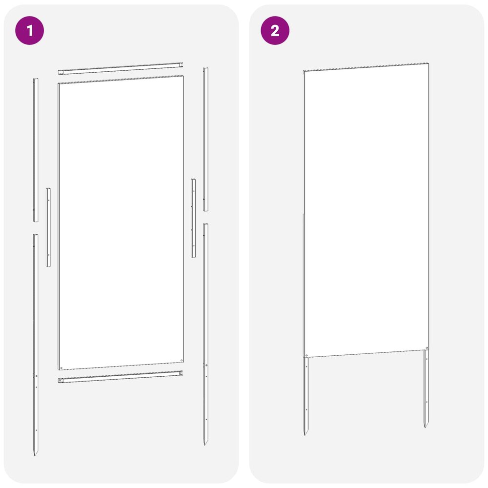 Tuin Privacy Screen Fretwerk Roestig 50 x 140 cm Cortenstaal