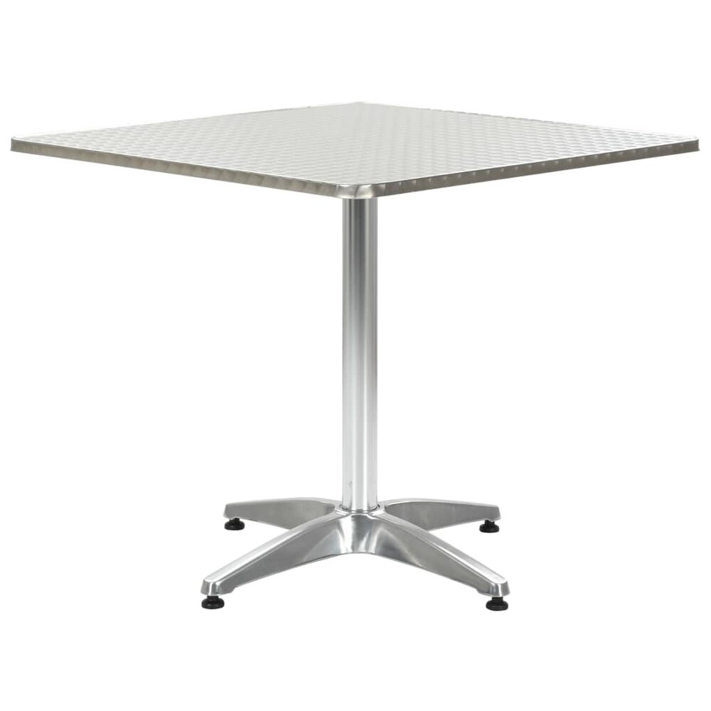 Tuintafel Limo 80x80x70 cm aluminium zilverkleurig