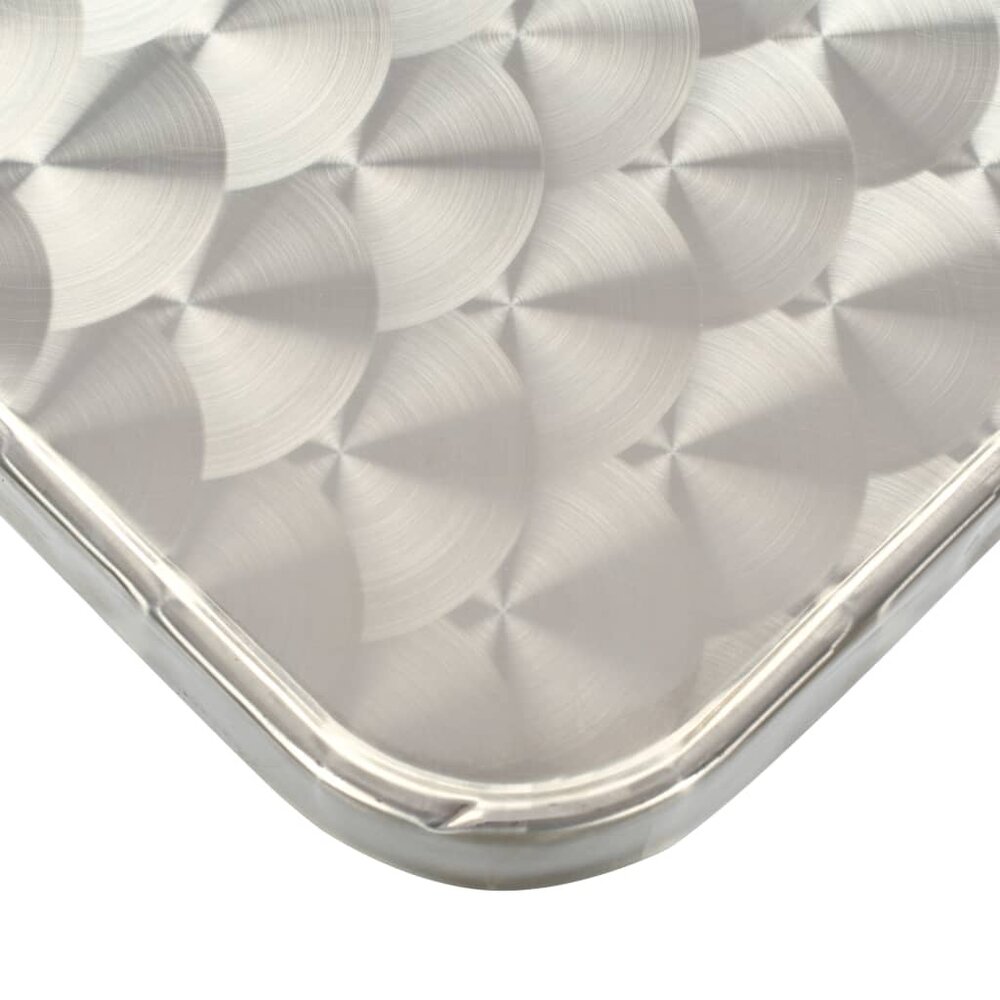 Tuintafel Limo 80x80x70 cm aluminium zilverkleurig