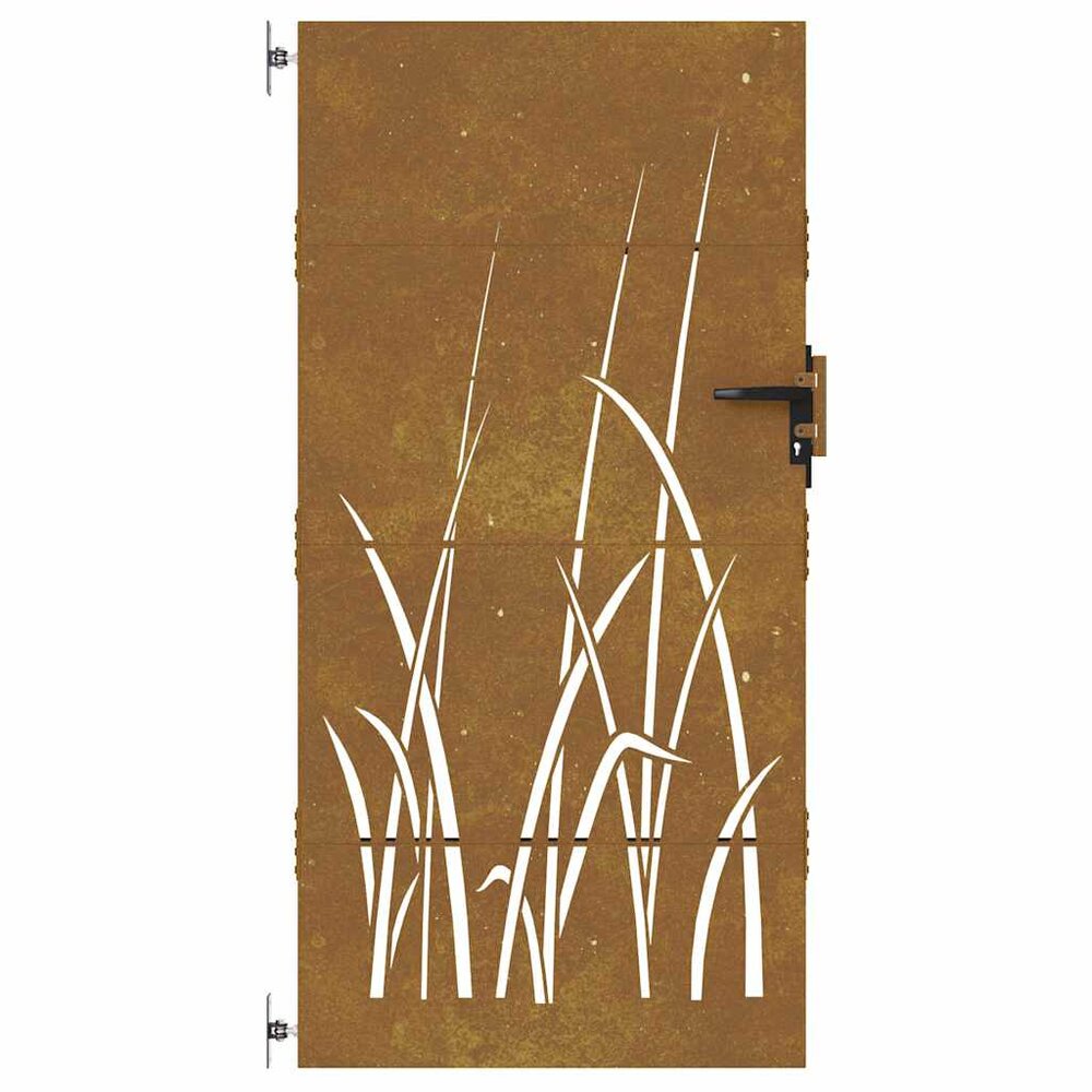 Poort 85x175 cm grasontwerp cortenstaal Tuindeur