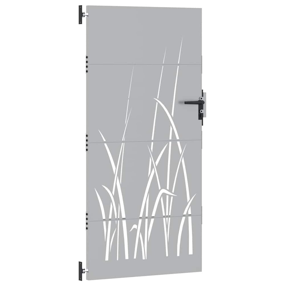 Poort 85x175 cm grasontwerp cortenstaal Tuindeur