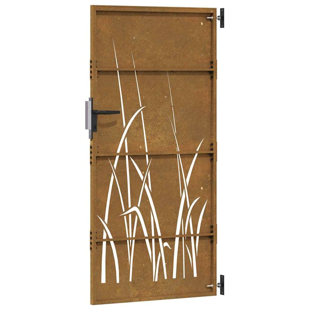 Poort 85x175 cm grasontwerp cortenstaal Tuindeur