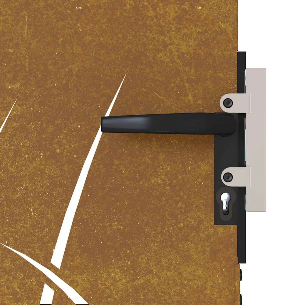 Poort 85x175 cm grasontwerp cortenstaal Tuindeur