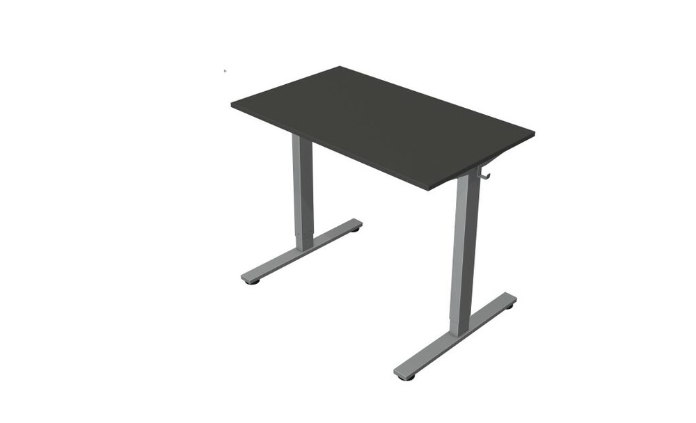 Antraciet zwart elektrisch zit-sta bureau Kerkmann Move New Base 100x60 cm