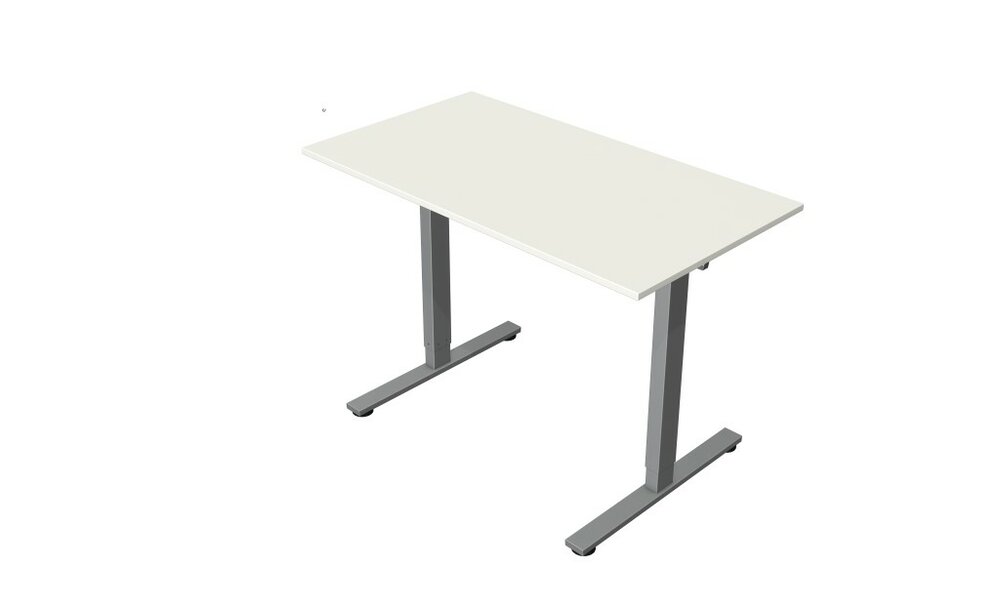 Wit elektrisch zit-sta bureau Kerkmann Move New Base 120x65 cm