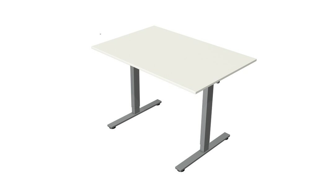 Wit elektrisch zit-sta bureau Kerkmann Move New Base 120x80 cm