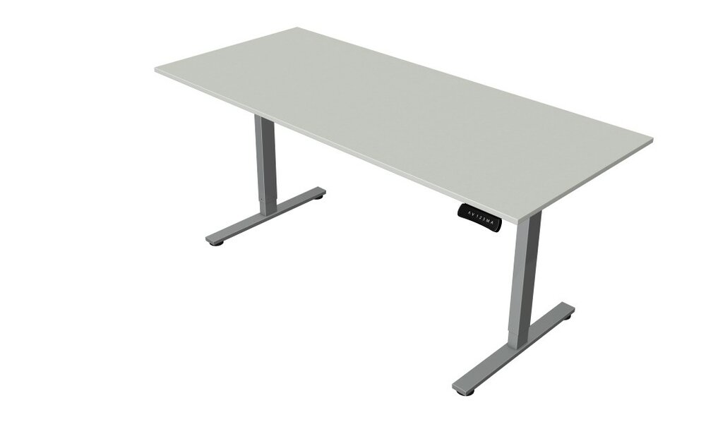 Lichtgrijs elektrisch zit-sta bureau Kerkmann Move New Base 160x80 cm